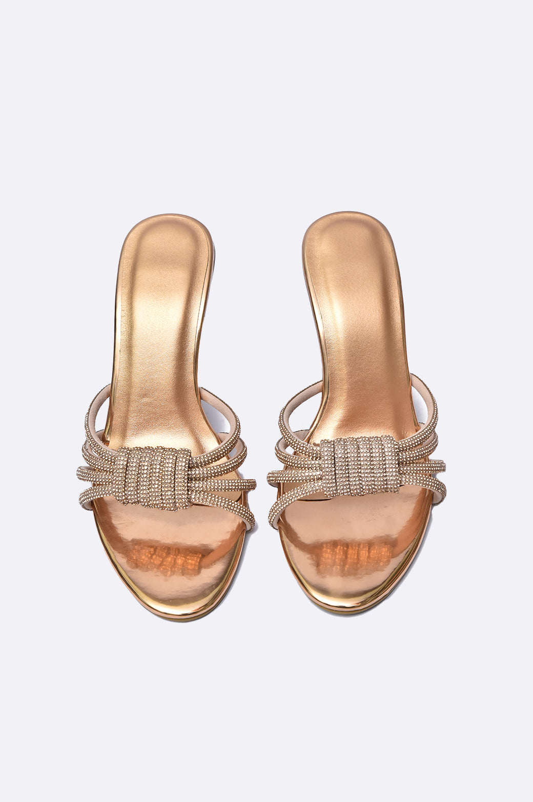 Cool Cami golden handmade heel with beaded strap and transparent sculpted heel, luxury women's party shoe from UAE.